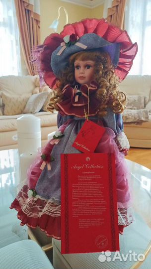 Кукла фарфоровая коллекционная новая сертиф