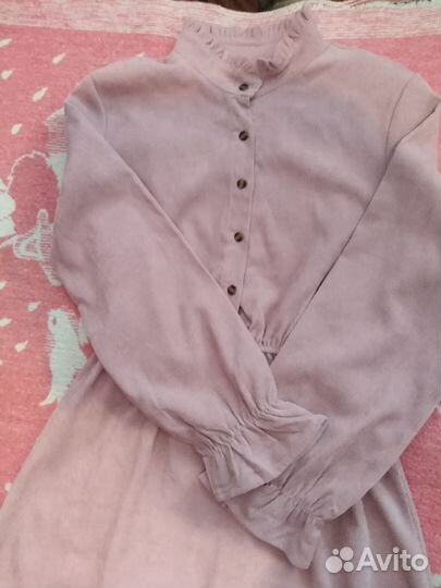 Платье микровельвет раз 44