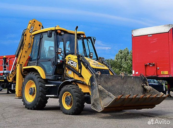 Бур, Экскаватор погрузчик jcb