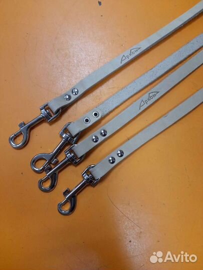 Сворка для 2-х собак из нат.кожи новая