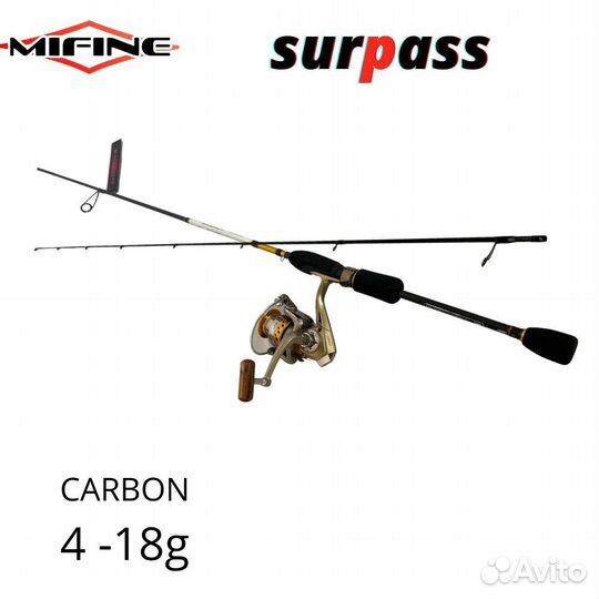 Спиннинг mifine surpass, тест 4-18g, 2,4m