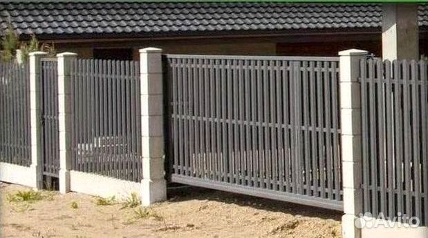 Откатные ворота с монтажом и фундаментом под ключ