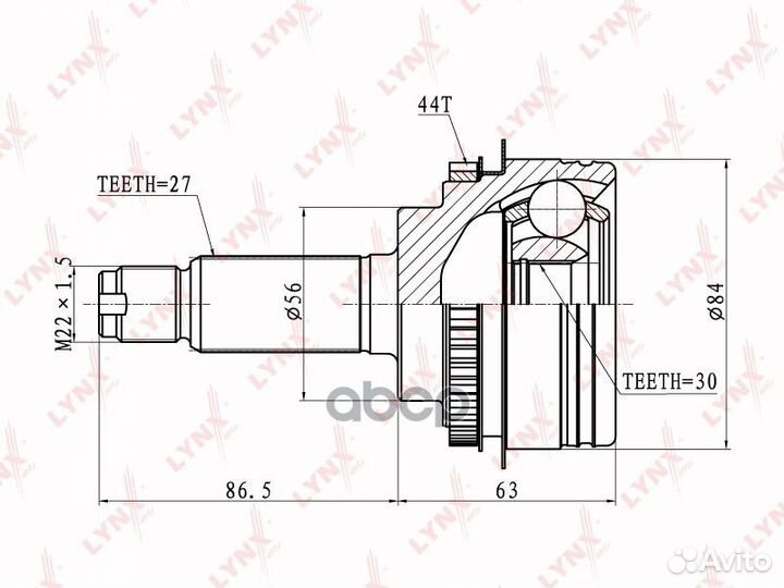 Шрус наружный lynxauto CO-7101A CO7101A lynxauto