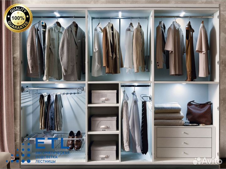 Умная подсветка мебели и гарнитура реагирующая на