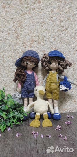 Вязаные игрушки кукла, амигуруми