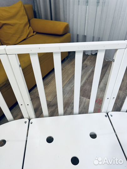 Детская кроватка трансформер 6в1 круглая, овальная