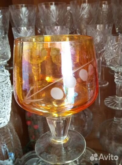 Бокалы цветное стекло СССР