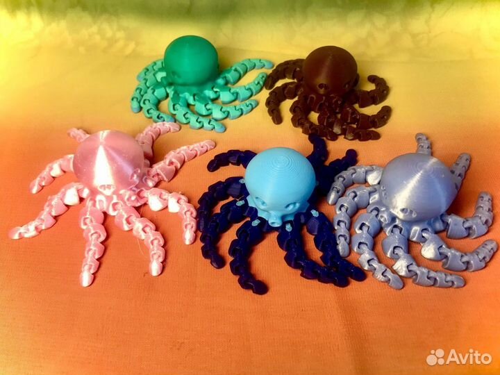 Осьминоги разные. Игрушка-антистресс