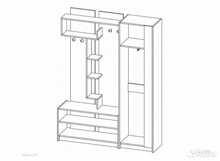 Прихожая базовый модуль Марица ясень шимо