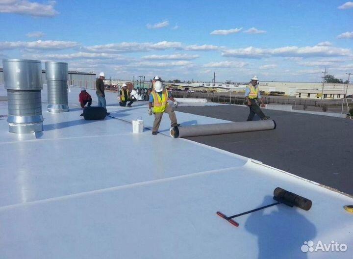 Монтаж и ремонт мембранной плоской кровли