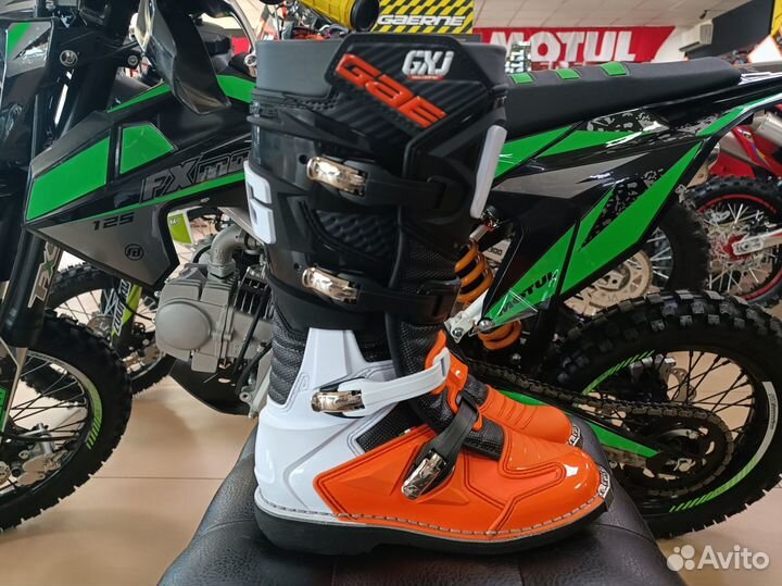 Мотоботы подростковые gaerne GXJ черно-оранжевый