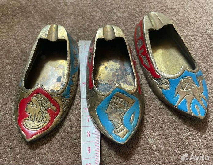 Пепельница туфелька латунь 1950-1970 г