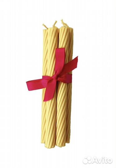 Свечи восковые витые (5 шт.), фильерные