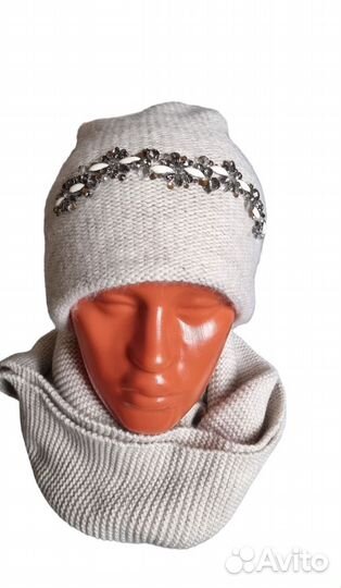 Комплект шапка и снуд зима