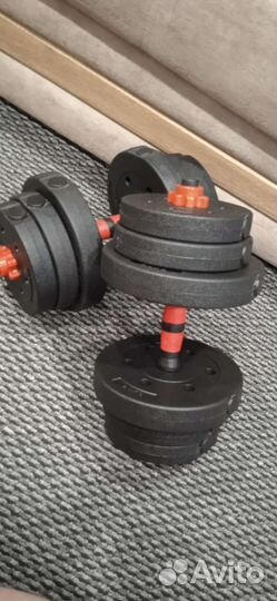 Новые разборные гантели,общий вес22кг