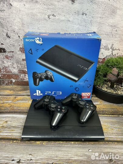 Sony playstation 3 super slim 500gb + 64 игры