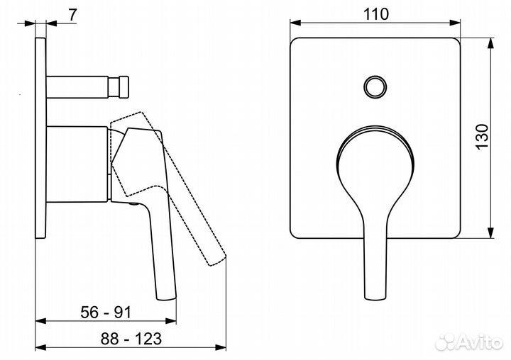 Панель смесителя Oras saga style 3986h