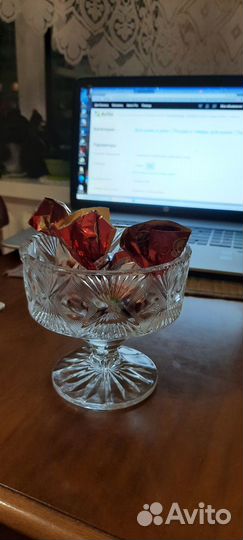 Конфетница- салатница хрусталь
