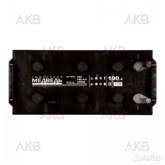 Аккумулятор автомобильный Тюменский медведь 190 Ач