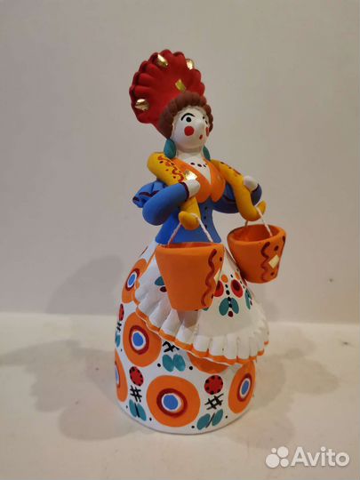 Водоноска 15-15,5 см. Дымковская игрушка сувенир