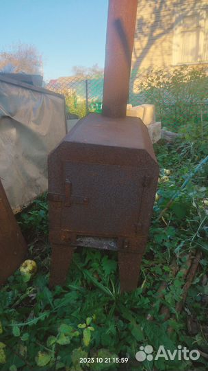 Печь буржуйка для гаража бу