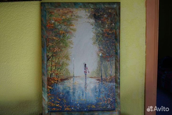 Картина маслом городской пейзаж