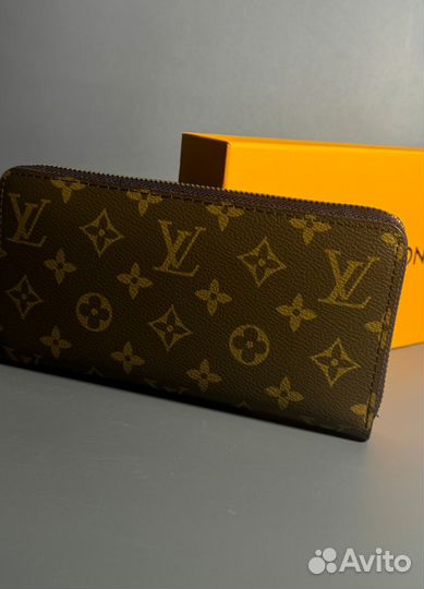 Портмоне Louis Vuitton Коричневое Люкс