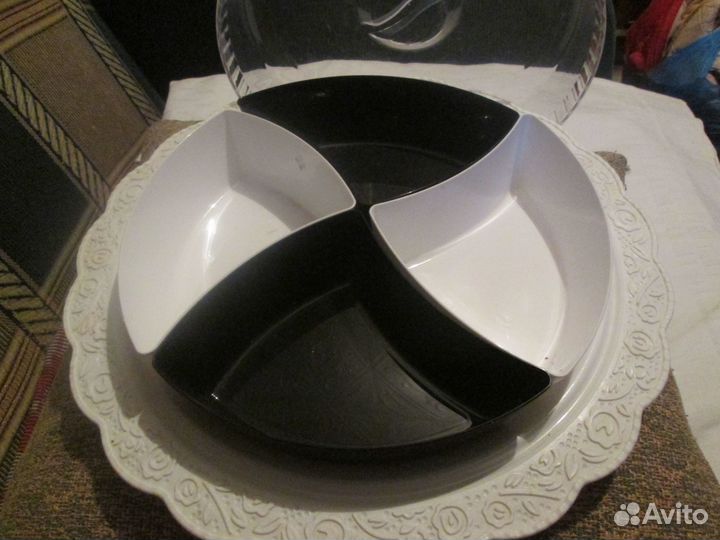 Менажница из пластмассы, СССР, новая