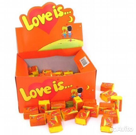 Жевательная резинка Love is Ананас - Апельсин