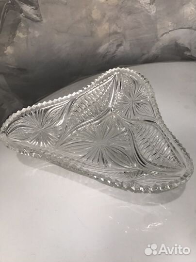 Блюдо хрустальное СССР