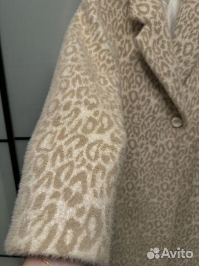 Леопардовое пальто 44 размер