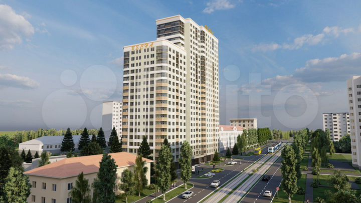 1-к. квартира, 48,3 м², 2/25 эт.