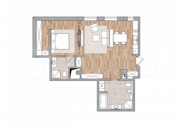 2-к. квартира, 85 м², 1/5 эт.