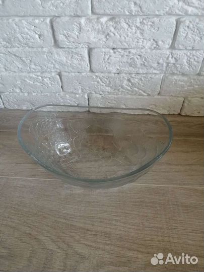 Ваза для фруктов, салатница. Стекло