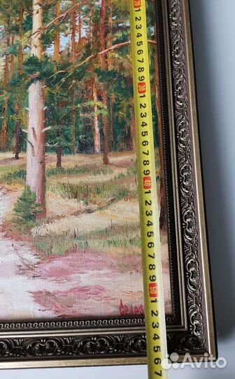 Картина холст масло Сосновый лес