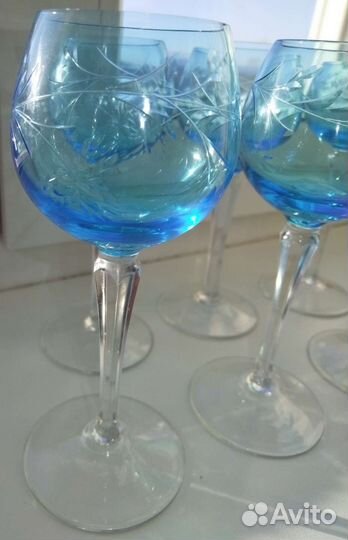 Фужеры цветное. Хрусталь
