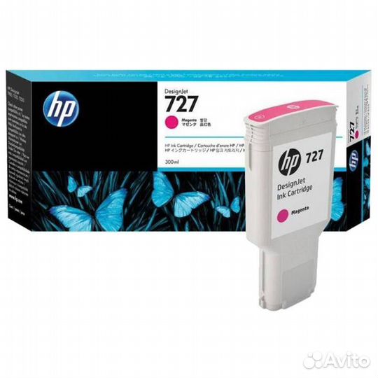 Картридж №727 пурпурный HP DesignJet T930, T1530, T2530 (300 мл) F9J77A