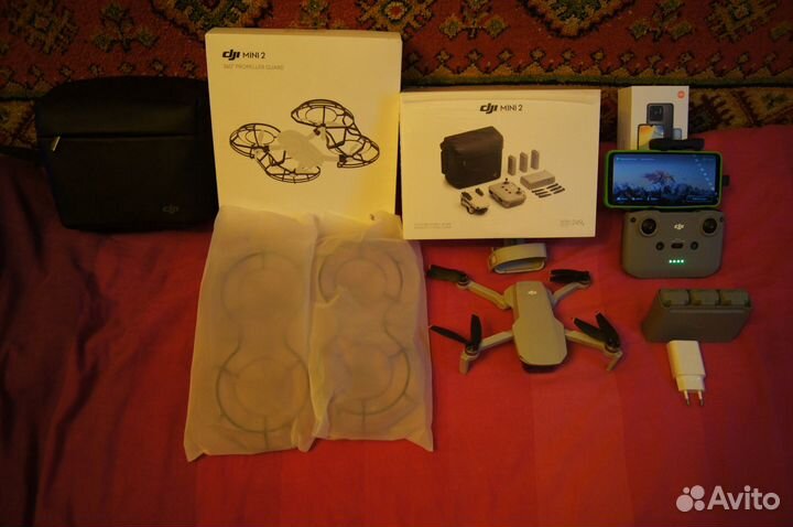 DJI mini 2 FCC Fly more combo + защита + Redmi 10C