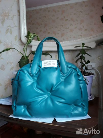 Сумка-дутик бирюзовая