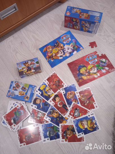 Пазлы, кубики, карты щенячий Патруль