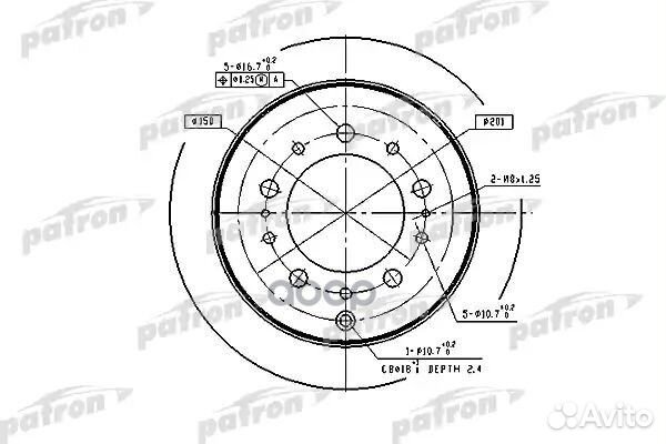 Диск тормозной задн toyota: land cruiser 100 98