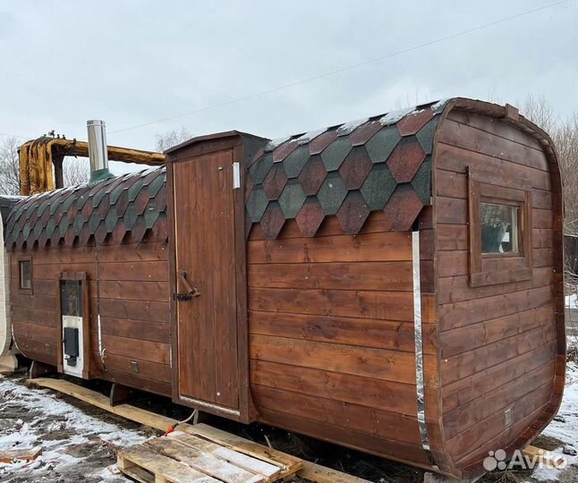 Баня бочка под ключ в Москве