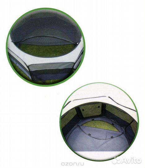 Вольер-тент для собак, 74 см х 74 см х 34,5 см