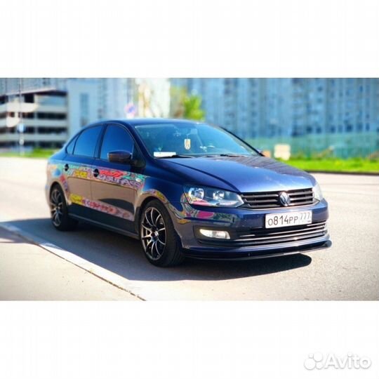 Сплиттер бампера Volkswagen Polo sedan