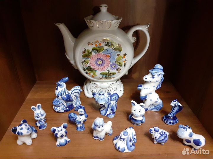 Фигурки из керамики в стиле гжель (Гороскоп)