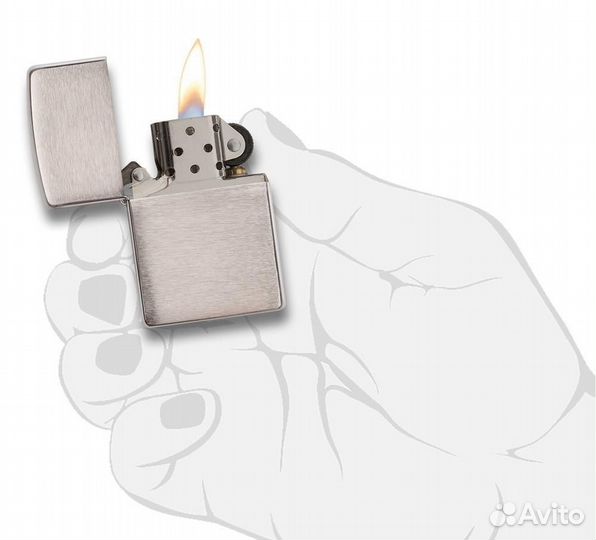 Зажигалка Brushed Chrome zippo 200