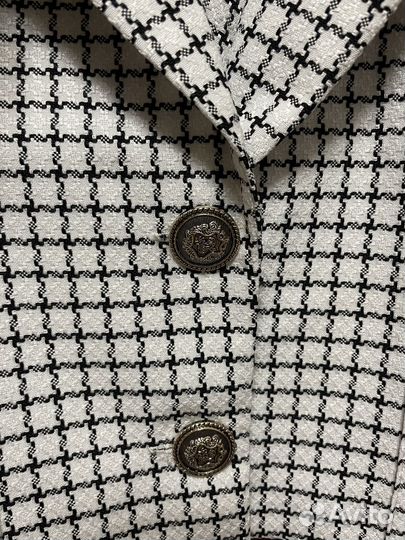 Пиджак твидовый укороченный