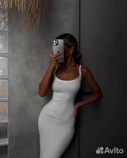 Платье обтягивающее тонкой вязки (5 цветов)