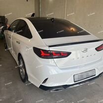 Hyundai sonata 7 lf спойлер чёрный глянец