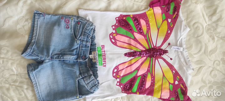 Летние вещи на девочку 110 116
